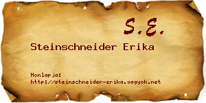 Steinschneider Erika névjegykártya